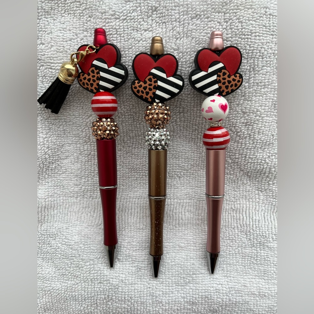 Beaded Valentines Pens